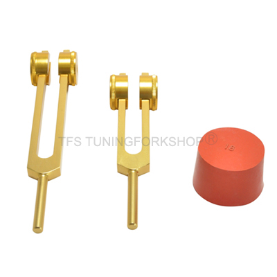 Gold Finish Cellulite Reduction Tuning Forks weighted