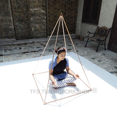 4 Feet Nubian Pyramid healing 68&quot; high for Meditation with 1/2&quot; Copper tubes + ...